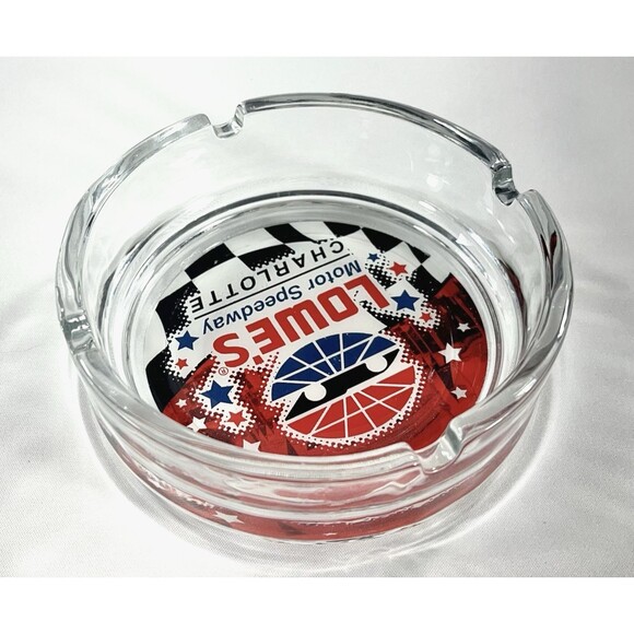 NASCAR Lowe's Motor Speedway Charlotte Collectible Glass Ashtray - Picture 4 of 9